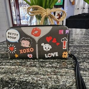 Betty Boop Black and Red Graphic Wallet
